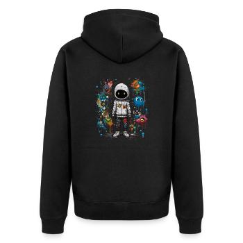 Mystic Eye-conic: Jetez un coup d’œil sur Fashiton & Mystery - Veste à capuche bio Premium Unisexe - noir - Dos - Nico (187cm)