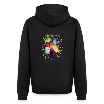 Fête fantôme - Veste à capuche bio Premium Unisexe - noir - Dos - Nico (187cm)
