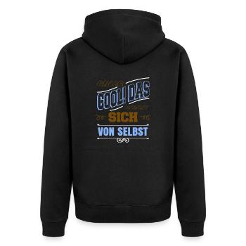 geburtstagsgeschenk spaß lustig statement - Unisex Premium Bio Zip Hoodie - Schwarz - Hinten - Nico (187cm)