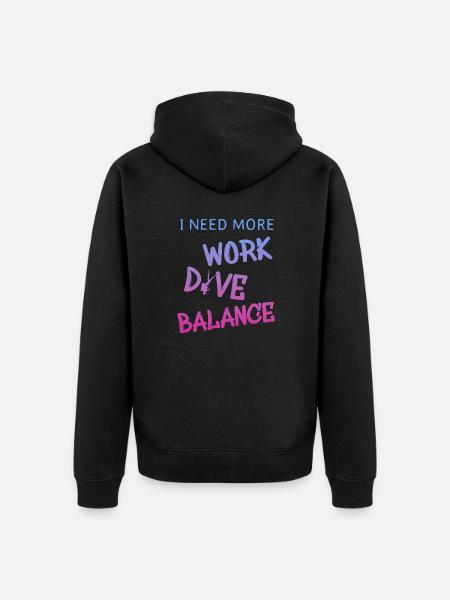 Diving - Unisex Premium Bio Zip Hoodie - Schwarz