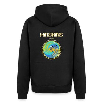Kitesurfing - Unisex Premium Bio Zip Hoodie - Schwarz - Hinten - Nico (187cm)