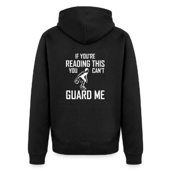 Basketball - Unisex Premium Organic Zip Hoodie - black - Back - Nico (187cm)