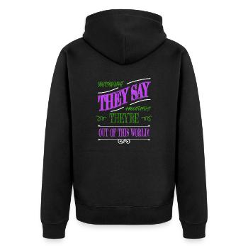 51 sweats à capuche et sweat-shirts de cul de déclaration tous amusants - Veste à capuche bio Premium Unisexe - noir - Dos - Nico (187cm)