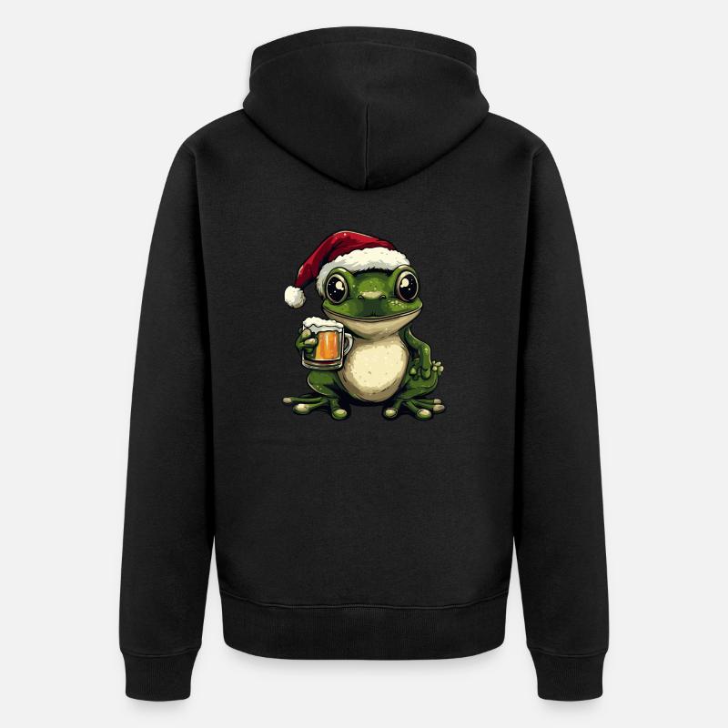 Bière de Noël Frog - Veste à capuche bio Premium Unisexe - noir