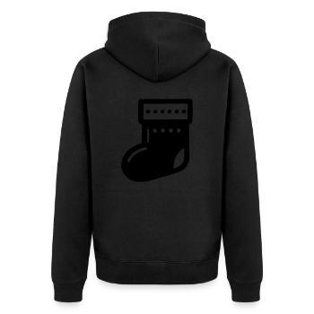 Icône de chaussette de Noël - Veste à capuche bio Premium Unisexe - noir - Dos - Nico (187cm)
