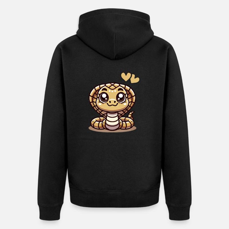 Bande dessinée Cobra Snake - Veste à capuche bio Premium Unisexe - noir