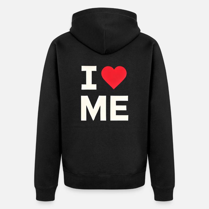 Je m’aime - Veste à capuche bio Premium Unisexe - noir