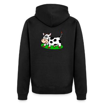 Vache - Veste à capuche bio Premium Unisexe - noir - Dos - Nico (187cm)