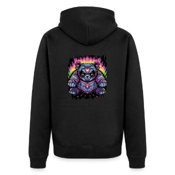 idée présente panda drôle nature chine citation - Veste à capuche bio Premium Unisexe - noir - Dos - Nico (187cm)