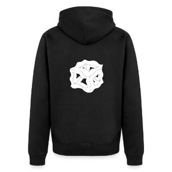 Dream Cube ou Platon Blanc - Veste à capuche bio Premium Unisexe - noir - Dos - Nico (187cm)