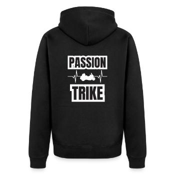 passion trike - Veste à capuche bio Premium Unisexe - noir - Dos - Nico (187cm)