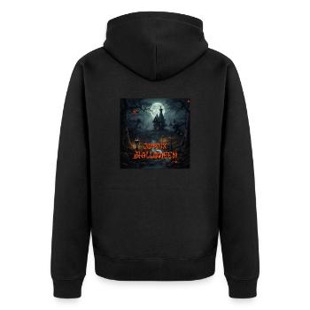 Joyeux halloween - Veste à capuche bio Premium Unisexe - noir - Dos - Nico (187cm)