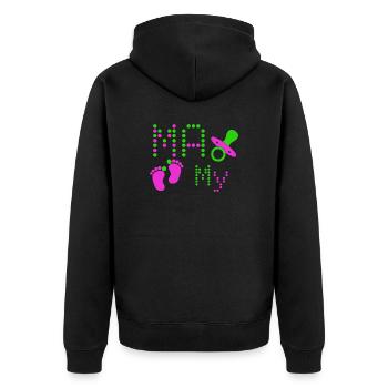 Mamy - Veste à capuche bio Premium Unisexe - noir - Dos - Nico (187cm)