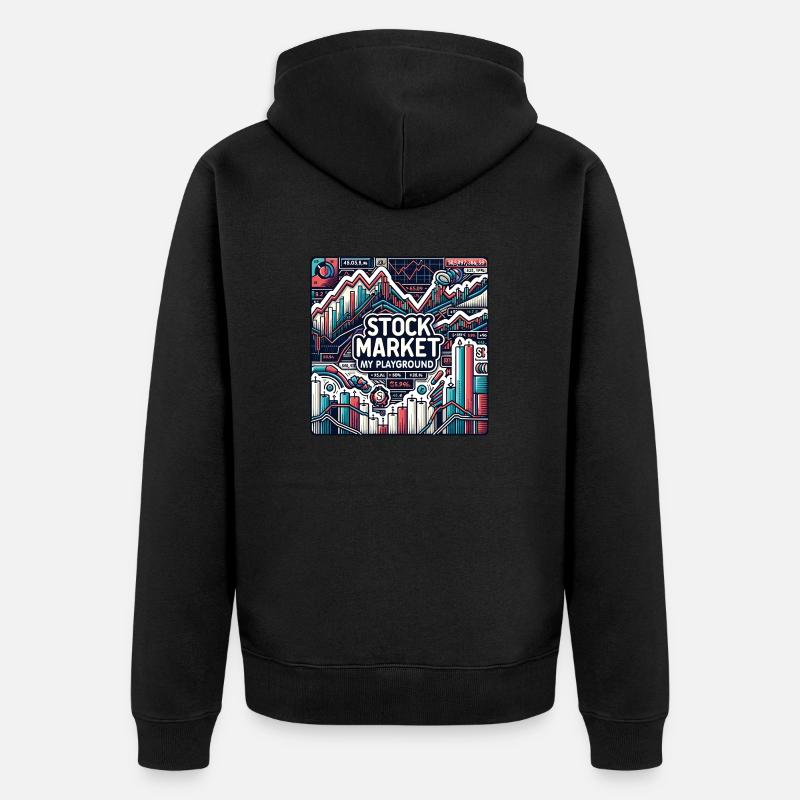 Le trading boursier Ma passion - Veste à capuche bio Premium Unisexe - noir
