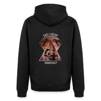 Carpenter, carpenter, carpenter, carpenter, craftsman, wood - Unisex Premium Organic Zip Hoodie - black - Back - Nico (187cm)