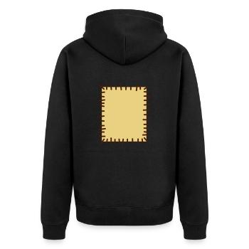 flicken2 - Unisex Premium Bio Zip Hoodie - Schwarz - Hinten - Nico (187cm)