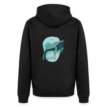 baleine - Veste à capuche bio Premium Unisexe - noir - Dos - Nico (187cm)