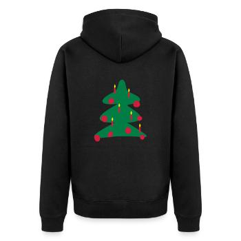 arbre de Noël - Veste à capuche bio Premium Unisexe - noir - Dos - Nico (187cm)