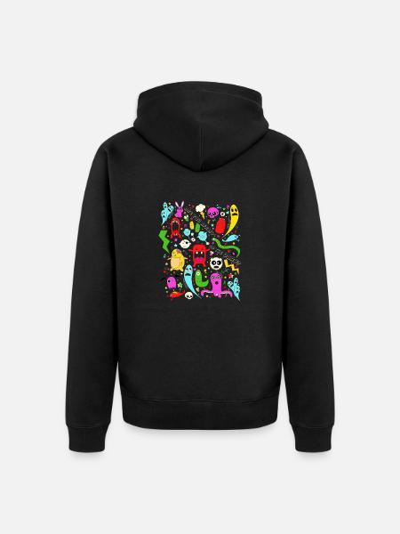 Are you afraid? - Unisex Premium Organic Zip Hoodie - black