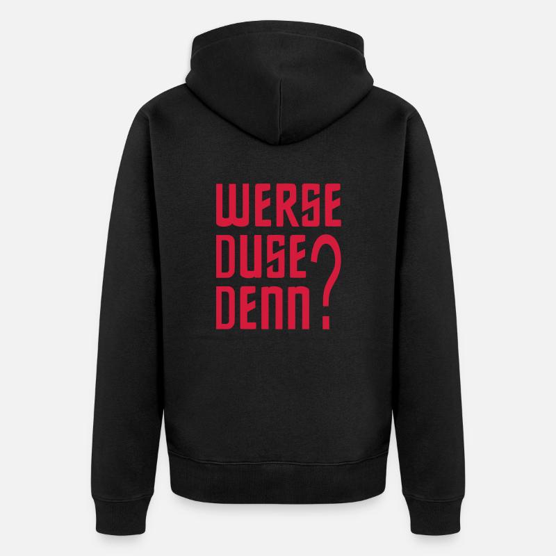 Werse DUSE PARCE QUE? - Veste à capuche bio Premium Unisexe - noir