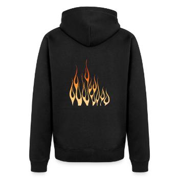 feu flamme flame - Veste à capuche bio Premium Unisexe - noir - Dos - Nico (187cm)