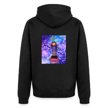 Magic wicca - Unisex Premium Bio Zip Hoodie - Schwarz - Hinten - Nico (187cm)