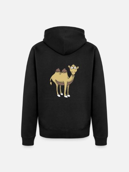 Camel - Unisex Premium Organic Zip Hoodie - black