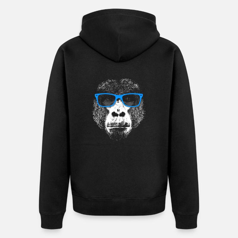 Gorille - Veste à capuche bio Premium Unisexe - noir