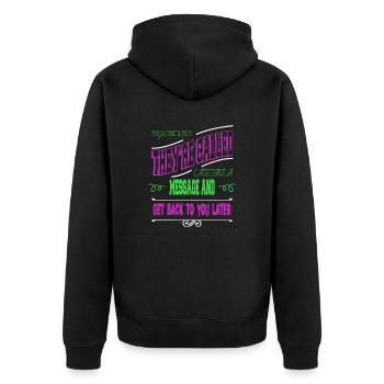 anniversary animal cute avocados geek - Unisex Premium Bio Zip Hoodie - Schwarz - Hinten - Nico (187cm)
