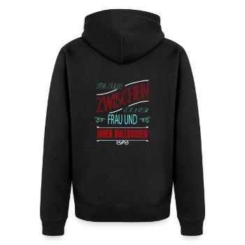bday hundeliebhaber lustig witzig geschenkidee - Unisex Premium Bio Zip Hoodie - Schwarz - Hinten - Nico (187cm)