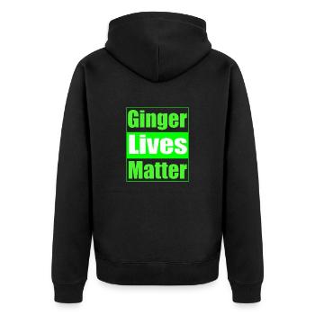 St Patrick s Day Ginger Lives Matter - Veste à capuche bio Premium Unisexe - noir - Dos - Nico (187cm)