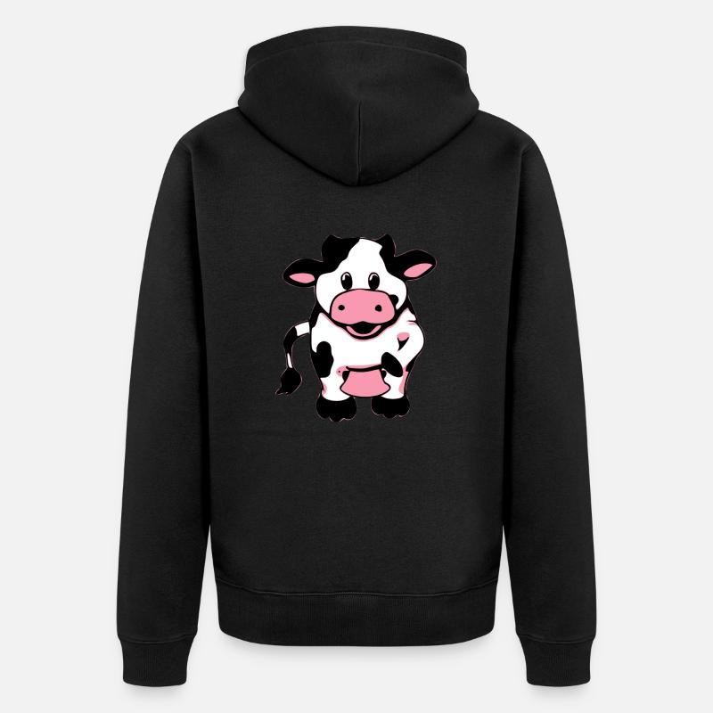 Sigma la vache heureuse - Veste à capuche bio Premium Unisexe - noir