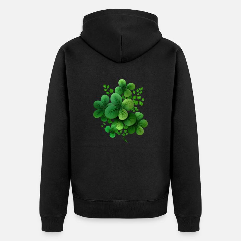 Compositions de trèfles - Veste à capuche bio Premium Unisexe - noir