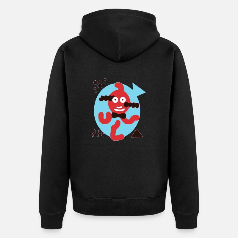 Coucou le poisson rouge - Veste à capuche bio Premium Unisexe - noir