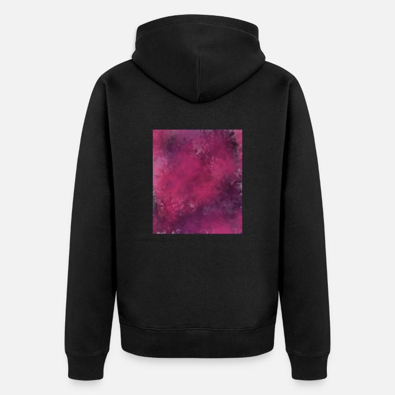 Rêves de jungle pourpre - Veste à capuche bio Premium Unisexe - noir