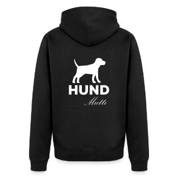 Hund Chien - Veste à capuche bio Premium Unisexe - noir - Dos - Nico (187cm)