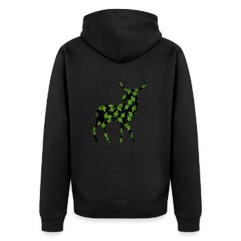Cerf - Veste à capuche bio Premium Unisexe - noir - Dos - Nico (187cm)