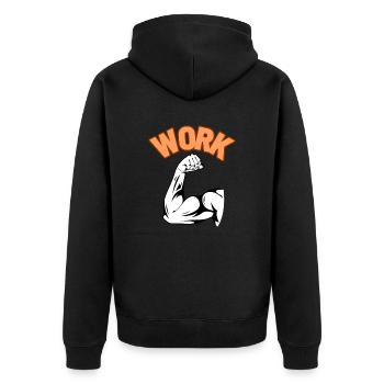 Travail - Veste à capuche bio Premium Unisexe - noir - Dos - Nico (187cm)