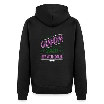Golf Sweat à capuche humour présent idée dictons drôles - Veste à capuche bio Premium Unisexe - noir - Dos - Nico (187cm)