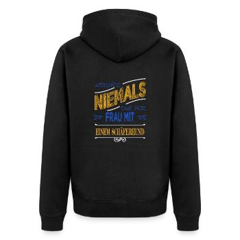 enkelkind beste oma bachhund bluthund - Unisex Premium Bio Zip Hoodie - Schwarz - Hinten - Nico (187cm)