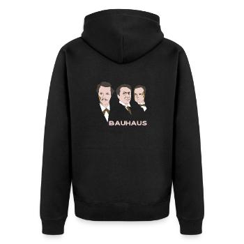 ARTISTES DU BAUHAUS - Veste à capuche bio Premium Unisexe - noir - Dos - Nico (187cm)