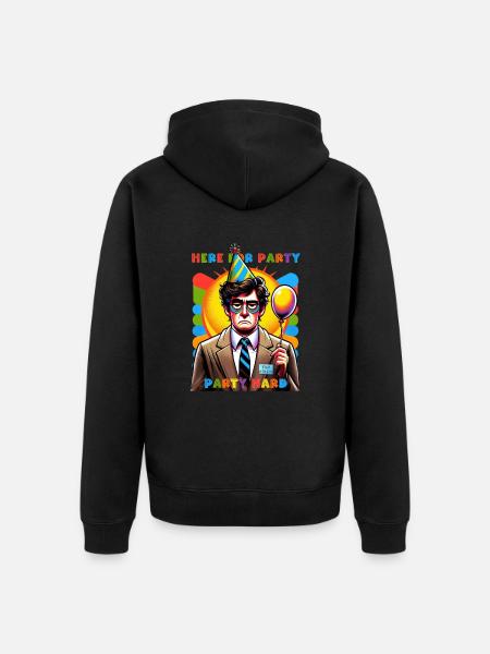Office Party Enthusiasm Fail - Unisex Premium Organic Zip Hoodie - black