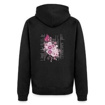 Beau Papillons - Veste à capuche bio Premium Unisexe - noir - Dos - Nico (187cm)