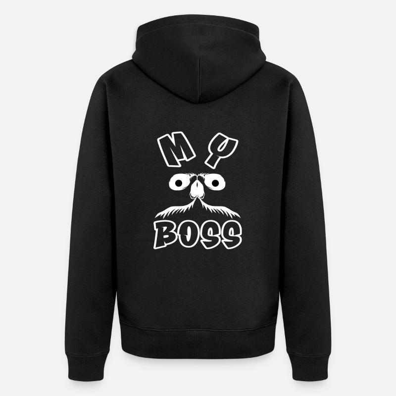 MON PATRON - Veste à capuche bio Premium Unisexe - noir