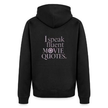 Amateur de cinéma Silhouette Dire Série Junkie - Veste à capuche bio Premium Unisexe - noir - Dos - Nico (187cm)