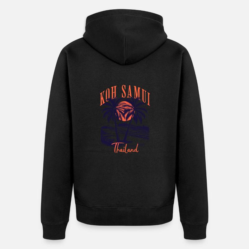 Plage de Koh Samui Thailand - Veste à capuche bio Premium Unisexe - undefined
