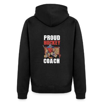Entraîneur de hockey sur glace Joueurs de hockey sur glace Hockey sur glace Schl - Veste à capuche bio Premium Unisexe - noir - Dos - Nico (187cm)