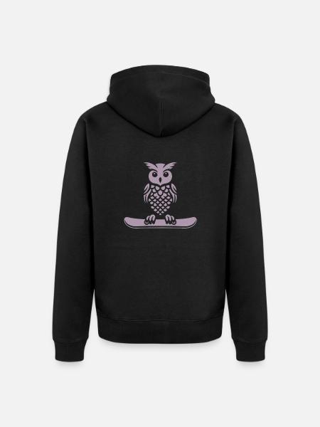 Minimalist Design: - Unisex Premium Organic Zip Hoodie - black