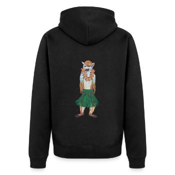 Écureuil Singe Singe Hawaii Hula Monkey Hula Hoola - Veste à capuche bio Premium Unisexe - noir - Dos - Nico (187cm)