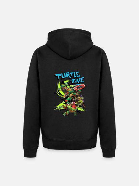 TMNT Mutant Mayhem Turtle Time Tous Turtles - Veste à capuche bio Premium Unisexe - 